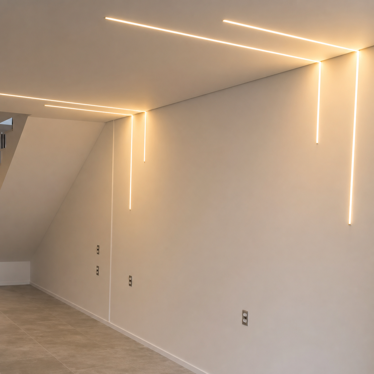 Projeto de iluminação linear em LED executado pela União Serviços Elétricos